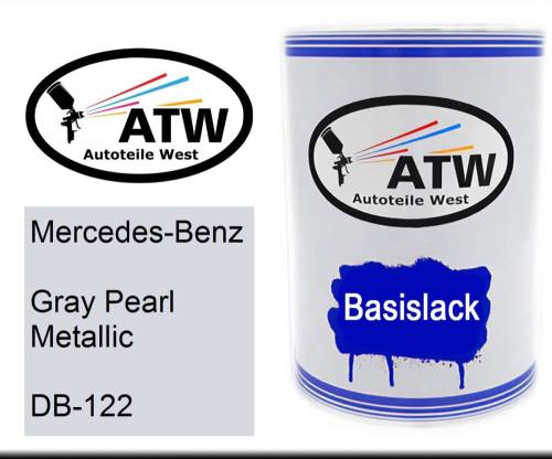 Mercedes-Benz, Gray Pearl Metallic, DB-122: 500ml Lackdose, von ATW Autoteile West.